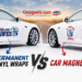 Car Magnets vs Permanent Vinyl Wraps for vehicle branding and business advertising