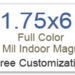 1.75x6 Round Corner Custom Printed Magnets 20 Mil