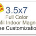 3.5x7 Round Corner Full Color Magnets 20 Mil