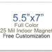 5.5x7 Round Corner Custom Full Color Magnets