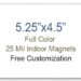 5.25x4.5 Square Corner Custom Full Color Magnets