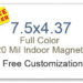 7.5x4.37 Square Corner Full Color Magnets 20 Mil