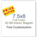 7.5x8 Square Corner Full Color Magnets 20 Mil
