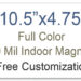 10.5x4.75 Square Corner Magnets 20 Mil