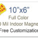 10x6 inch Square Corner Custom Printed Full Color Magnets