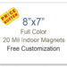8x7 Square Corner Full Color Magnets 20 Mil