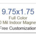 9.75x1.75 Square Corner Custom Printed Magnets 20 Mil