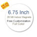 6.75 Inch Circle Shaped Full Color Magnets 20 Mil