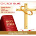 3.5x4 inch Square Corner cross and bible Magnet