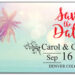 3x7 in Palm Tree Beach Save the Date Square Corner Magnets 20 Mil