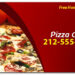 2x3.5 Pizza Business Card Magnets Square Corner