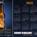 4x6 inch Bar Calendar Square Corner Magnets 20 mil