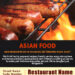 3.5x4 inch Square Corner Asian Restaurant Magnets
