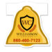 2x2 Custom Printed Bell Shaped Magnets 20 Mil