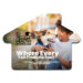 3.5x2.5 Custom Printed House Shape Magnets 20 Mil