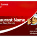 2x3.5 Custom Restaurant Business Card Magnets 20 Mil Round Corners
