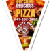 1.87x2.62 Custom Printed Pizza Slice Shape Magnets 20 Mil