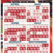 4x7 Custom Baseball Schedule Magnets 20 Mil Round Corners