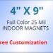 4x9 Custom Magnets 25 Mil Round Corners