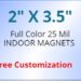 2x3.5 Promotional Business Card Magnets 25 Mil