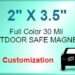 2x3.5 Personalized Business Card Magnets - Outdoor & Car Magnets 30 Mil