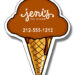 2.25x2.875 Logo Imprinted Ice Cream Cone Shaped Magnets - 25 Mil