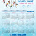 3.5x4 Custom Elementary School Calendar Magnets 20 Mil Square Corners