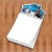 3.5x6.25 Custom Notepads Blank Magna Pads House Shape Magnets 25 Mil