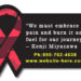 Rectangle with Awareness Ribbon Side Magnets 20 Mil