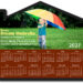 Printed House Shaped Calendar Magnets 20 Mil