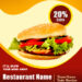 American Restaurant Magnets 20 Mil Square Corners