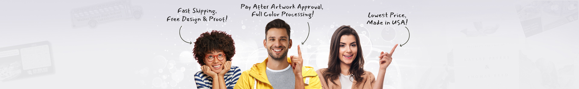 Free Design and Proof | Full Color Processing | Made in USA