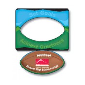 3.5x4.5 Personalized Picture Frame Football Punch Indoor Magnets 35 Mil