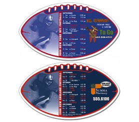 Football Shape Sport Schedules Magnets 20 Mil