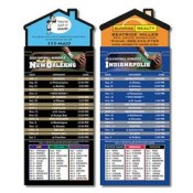 3.5x9 Customized Football Schedules Magna Card House Shape Magnets 20 Mil