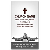 2x3.5 Custom Printed Church Business Card Magnets 20 Mil Square Corners