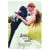 3.5x5 Custom Soft and Sweet Save the Date Magnets 20 Mil Round Corners