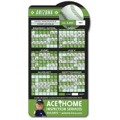 3.875x7.25 Custom Sports Schedule Baseball Shape Magnets 25 Mil