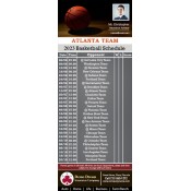 3.5x9 Custom One Team Atlanta Team Basketball Schedule Insurance Business Card Magnets 20 Mil