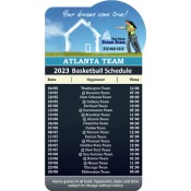 3.875x7.25 Custom One Team Atlanta Team Basketball Schedule Real Estate Bump Shape Magnets 20 Mil