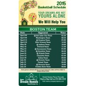 4x7 Custom One Team Boston Team Basketball Schedule Real Estate Magnets 25 Mil Round Corners