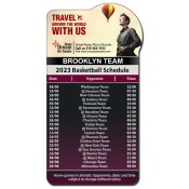 3.875x7.25 Custom One Team Brooklyn Team Bump Shape Basketball Schedule Air Travels Magnets 20 Mil