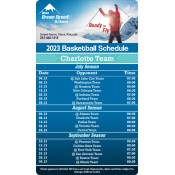 3.5x6 Custom One Team Charlotte Team Basketball Schedule Ski Resort Magnets 20 Mil Round Corners