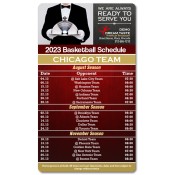 3.5x6 Custom One Team Chicago Team Basketball Schedule American Restaurant Magnets 20 Mil Round Corners