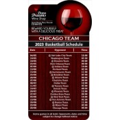 3.875x7.25 Custom One Team Chicago Team Bump Shape Basketball Schedule Wine Shop Magnets 20 Mil