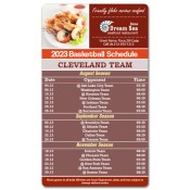 3.5x6 Custom One Team Cleveland Team Basketball Schedule Seafood Restaurant Magnets 20 Mil Round Corners