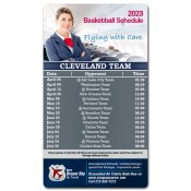 4x7 Custom One Team Cleveland Team Basketball Schedule  Air Travel Magnets 25 Mil Round Corners