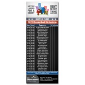 3.5x9 Custom One Team Denver Team Basketball Schedule Real Estate Business Card Magnets 20 Mil