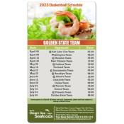 4x7 Custom One Team Golden State Team Basketball Schedule Sea Foods Magnets 25 Mil  Round Corners