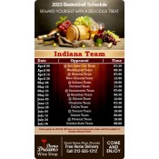 4x7 Custom One Team Indiana Team Basketball Schedule Wine Shop Magnets 25 Mil Round Corners
